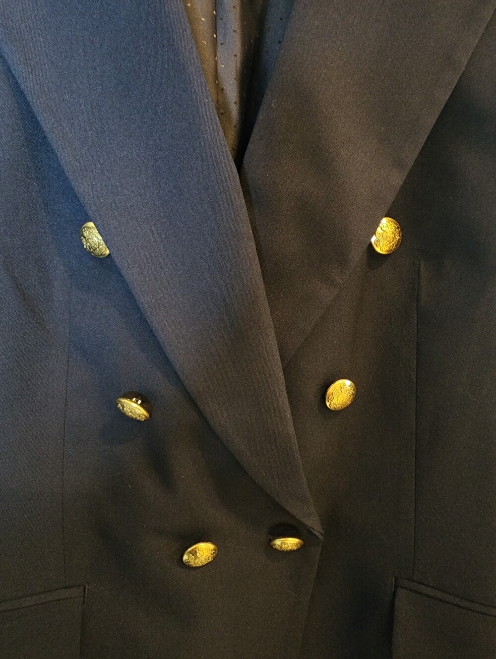 NWT Banana Republic Navy Blue Blazer Jacket Double Breasted Women's Size 16 - Picture 14 of 16